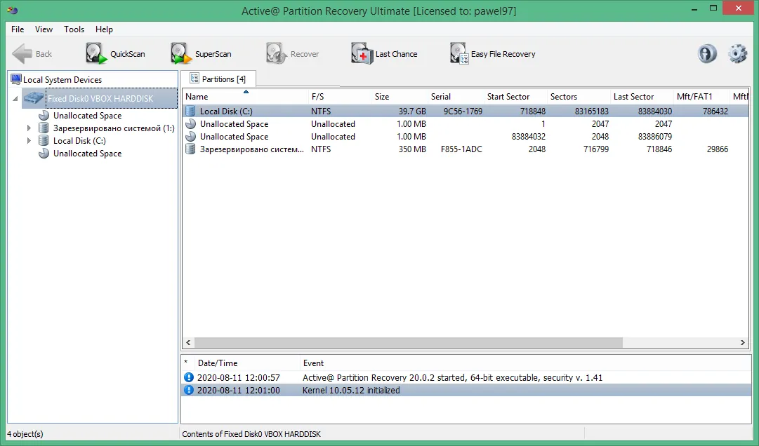 Active Partition Recovery Active Partition Recovery