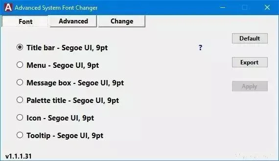 Advanced System Font Changer Advanced System Font Changer