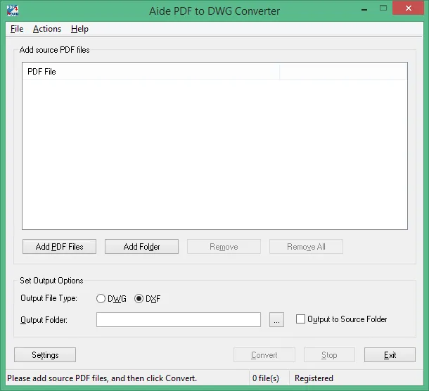 Aide PDF to DWG Converter Aide PDF to DWG Converter