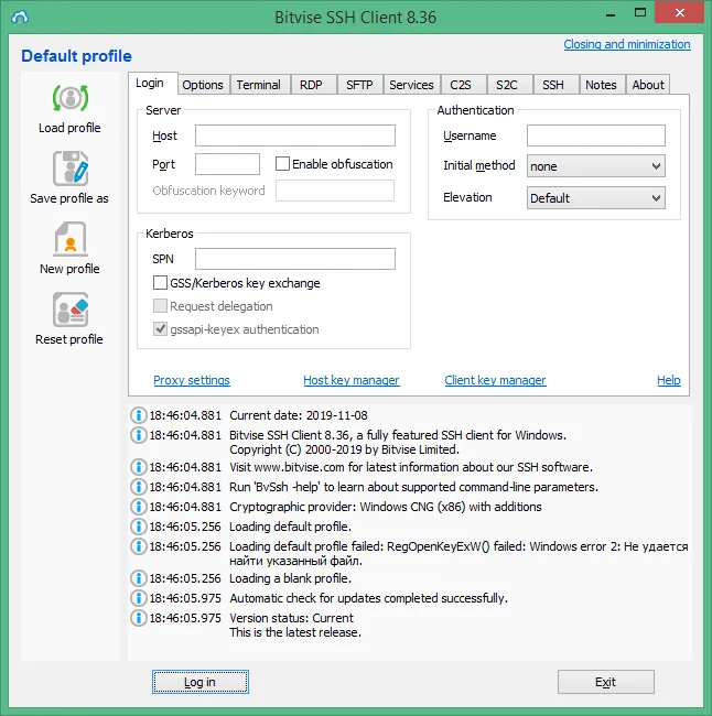 Bitvise SSH Client Bitvise SSH Client