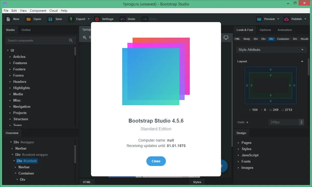 Bootstrap Studio скачать Bootstrap Studio скачать