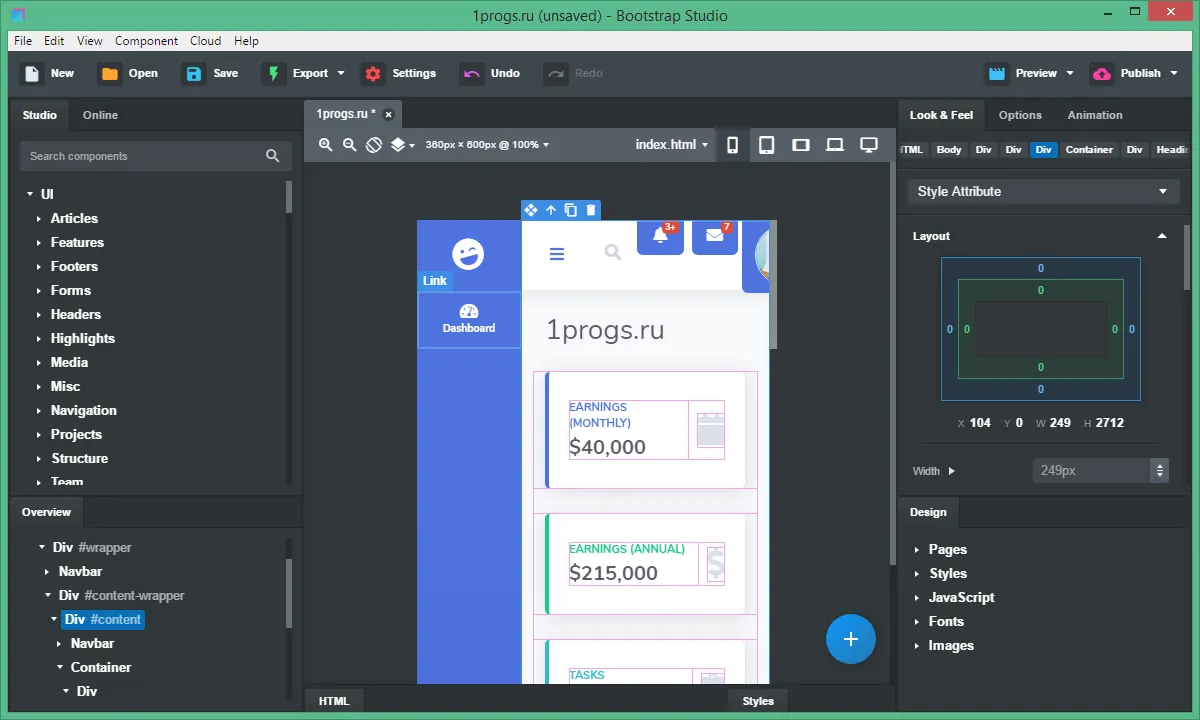 Bootstrap Studio Bootstrap Studio