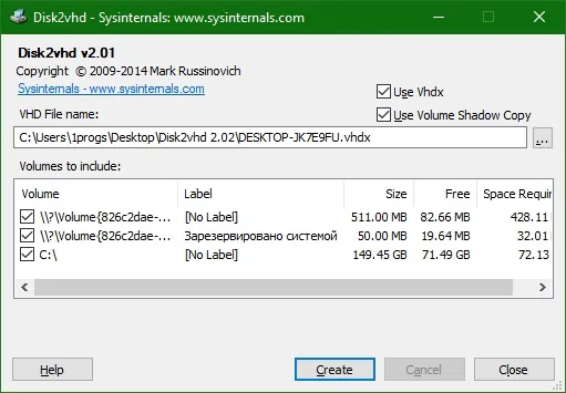 Disk2vhd Disk2vhd