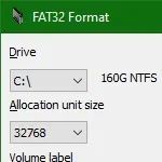 Иконка FAT32 Format 1.01