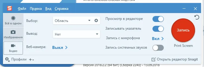 Русский SnagIt Русский SnagIt