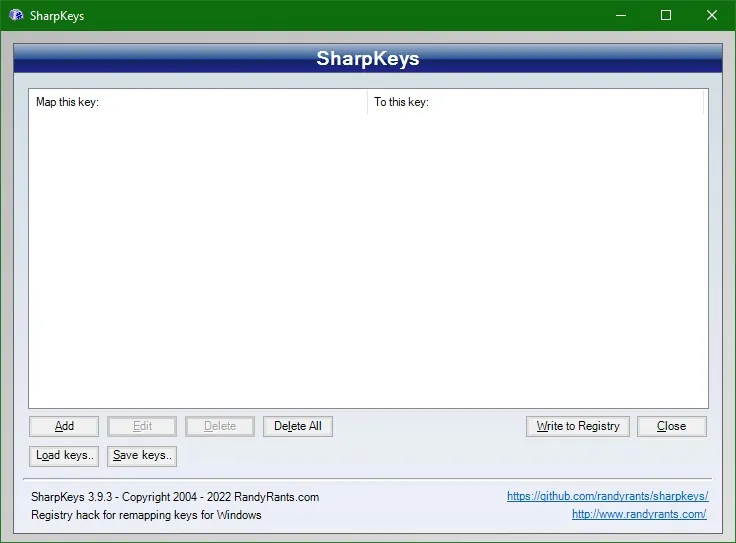 SharpKeys SharpKeys
