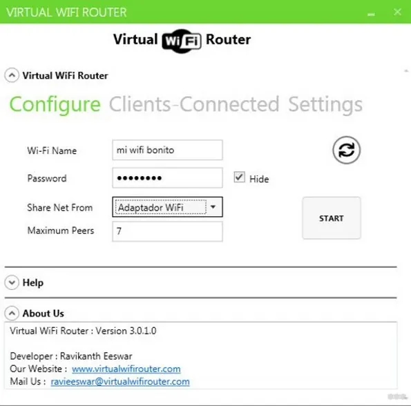 Virtual WiFi Router Virtual WiFi Router